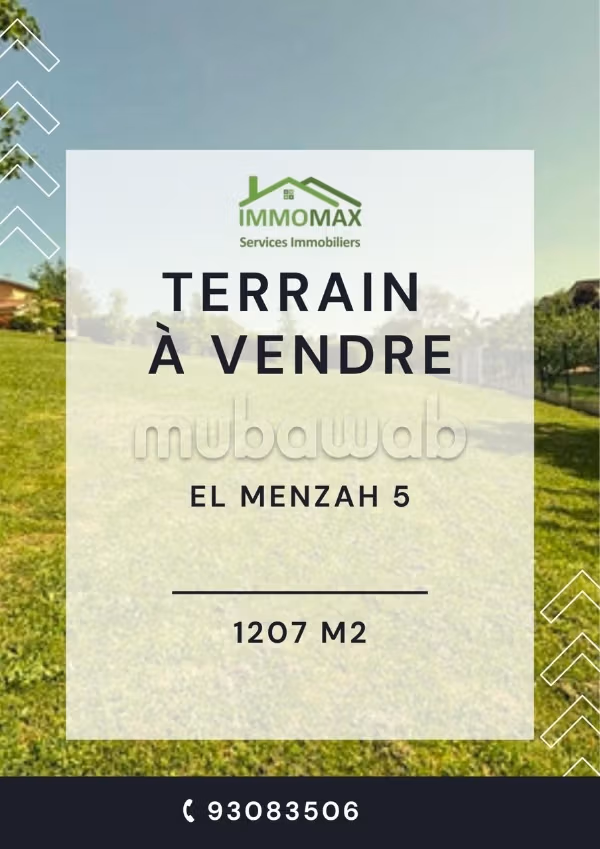 À VENDRE – Terrain d’angle à El Menzah 5