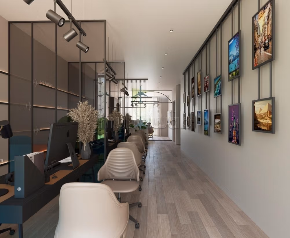 Bureaux à louer à Oasis 
équipe Superficie 80 m².
Concierge et climatisation