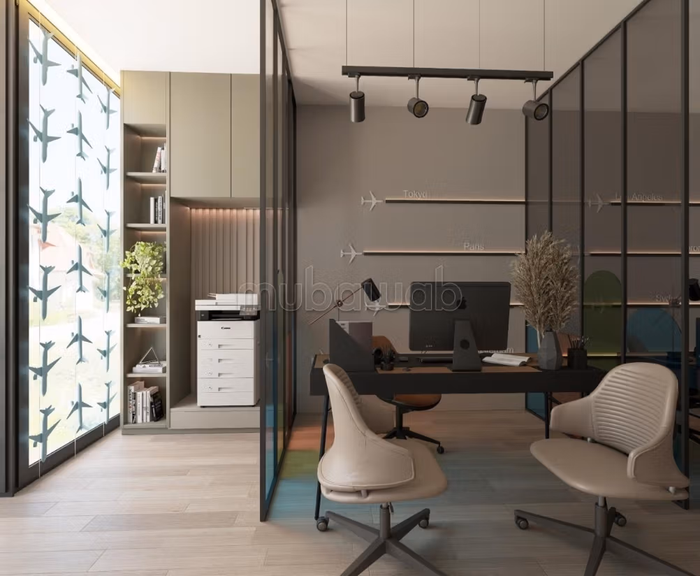 Bureaux à louer à Oasis 
équipe Superficie 80 m².
Concierge et climatisation