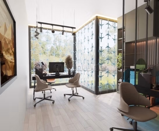 Bureaux à louer à Oasis 
équipe Superficie 80 m².
Concierge et climatisation