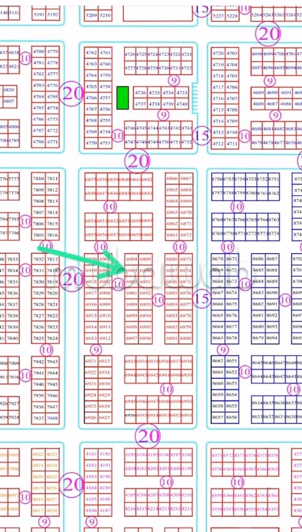 Land for purchase in Ryad Dakhla. Total area 99 m²