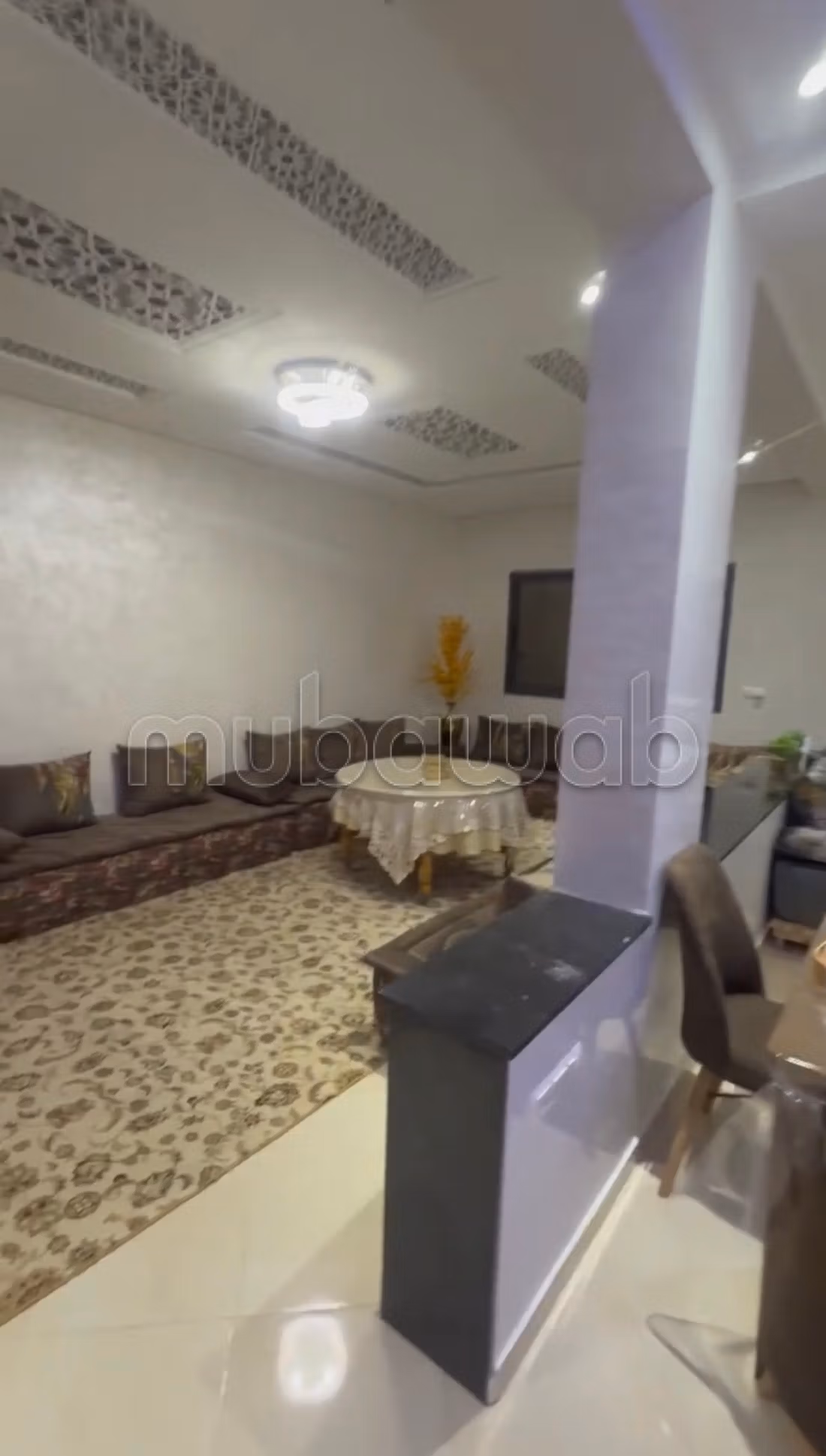 Appartement à louer à Ain Aouda. Superficie 120 m². Salon Marocain, sécurité