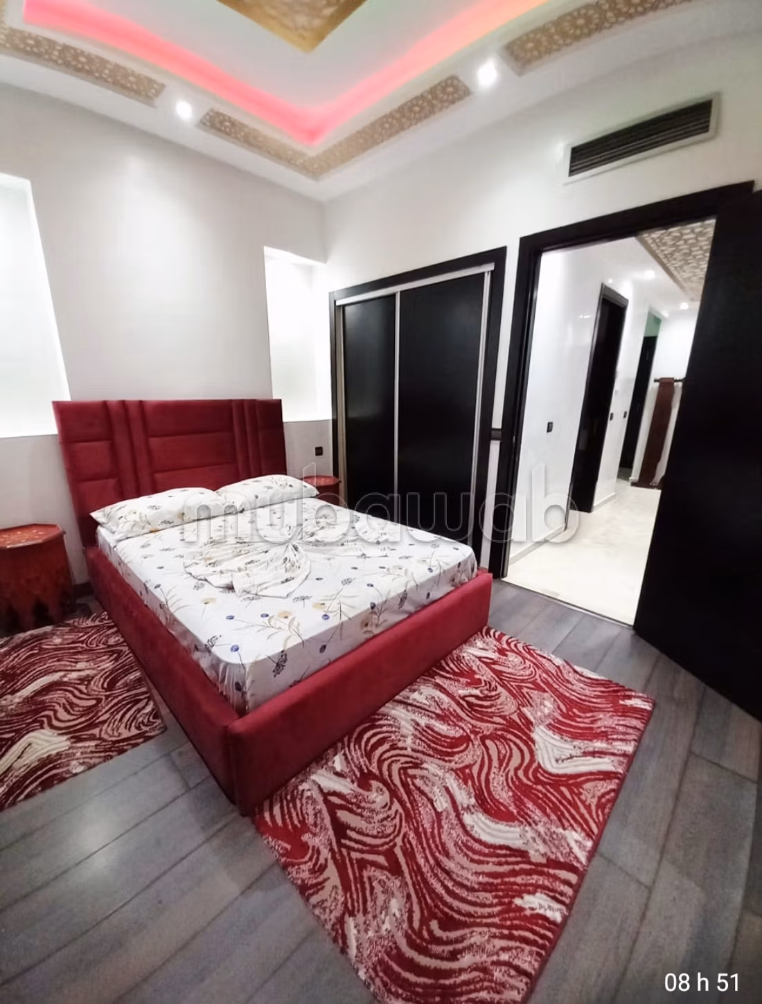 Appartement de vacances à louer à Guéliz. 4 pièces. Salon Marocain, sécurité