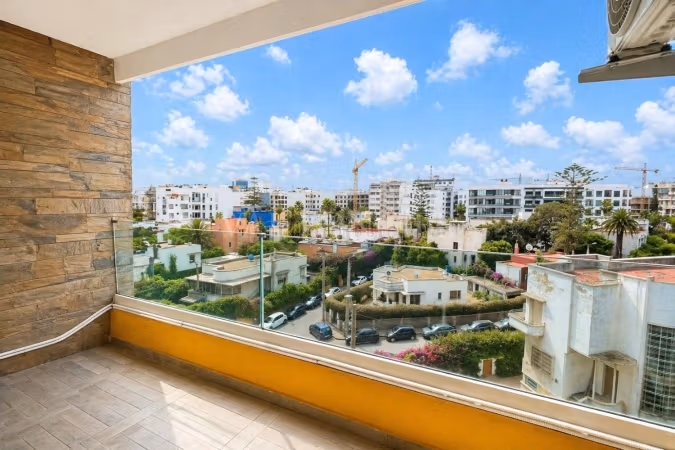 Location appartement meublé moderne 2chambres avec terrasse – Palmier, Casablanca
