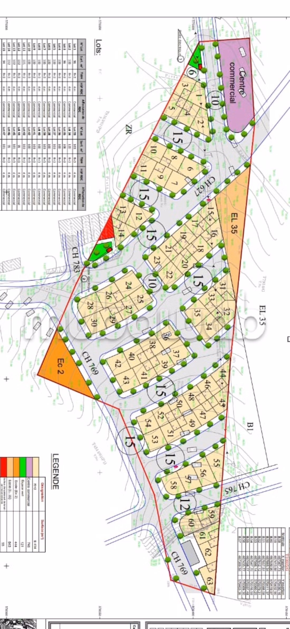 Vente de terrain à Tanja balia.
Superficie 100 m²