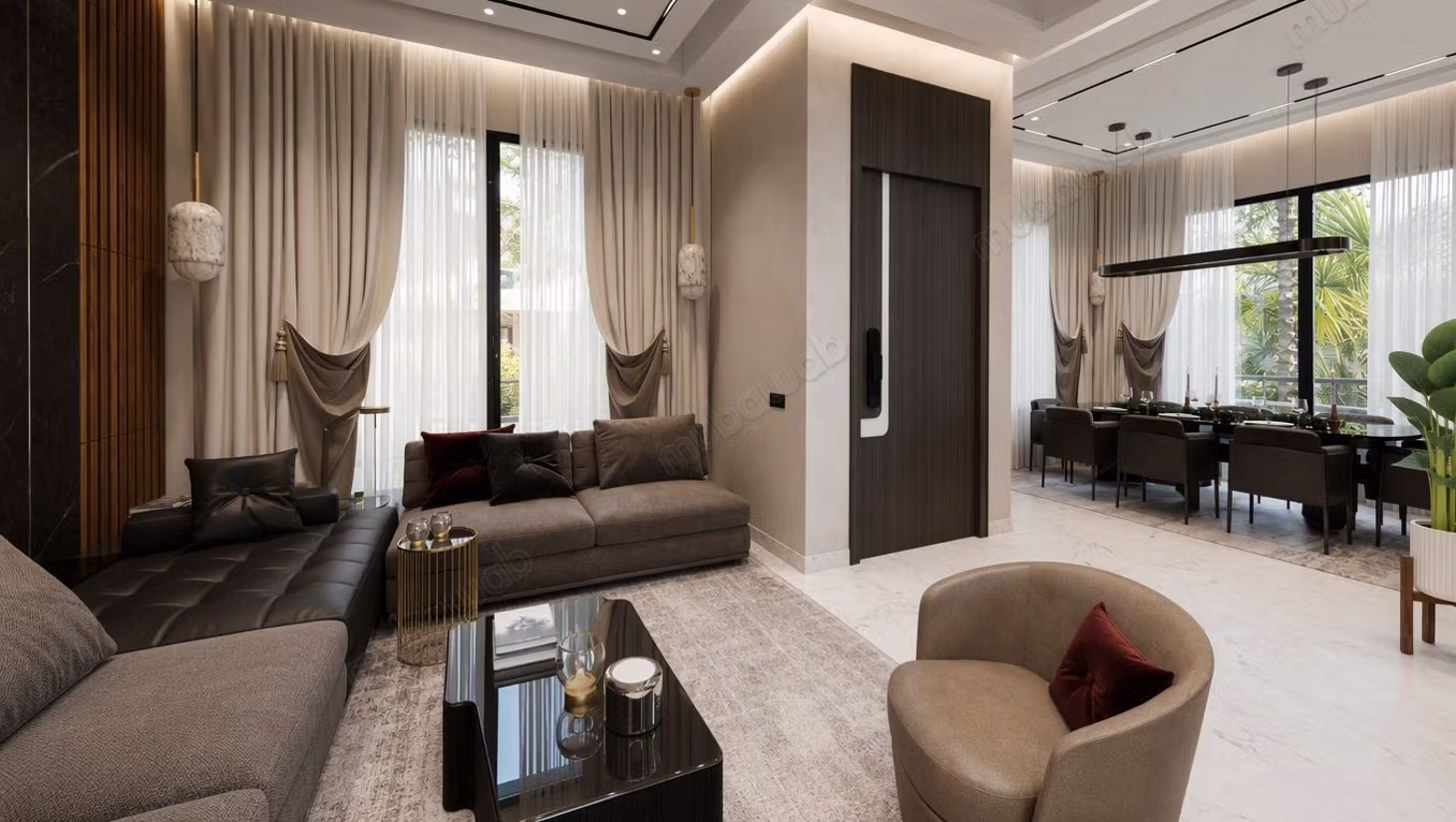 Kopen: villa's en luxe woningen in Achakar. 6 Ruimtes. Centrale verwarming en uitzicht op zee