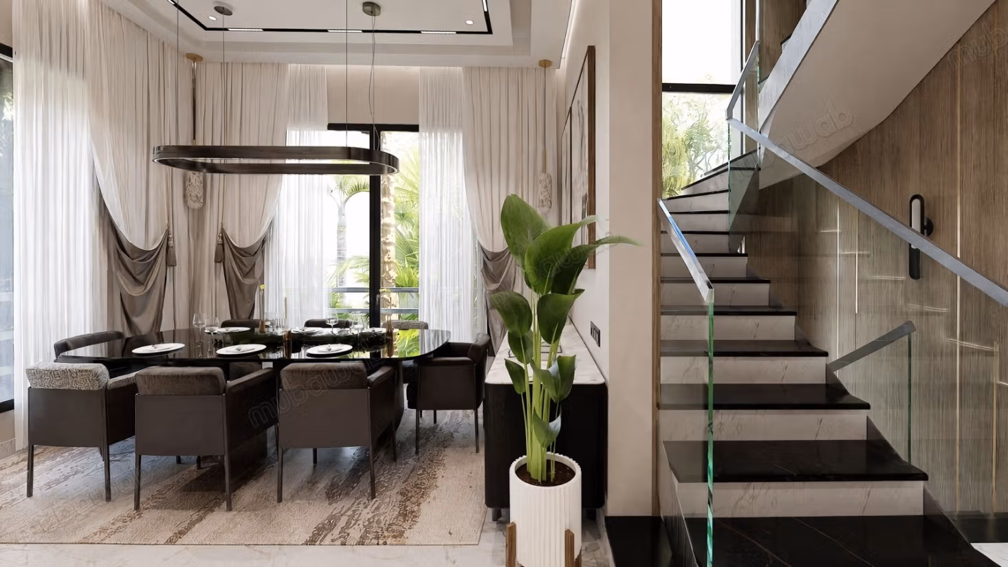 Kopen: villa's en luxe woningen in Achakar. 6 Ruimtes. Centrale verwarming en uitzicht op zee