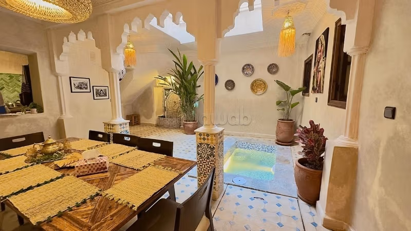 Find your riad to buy in Ben Saleh. 5 lovely rooms. Air conditioning and swimming pool