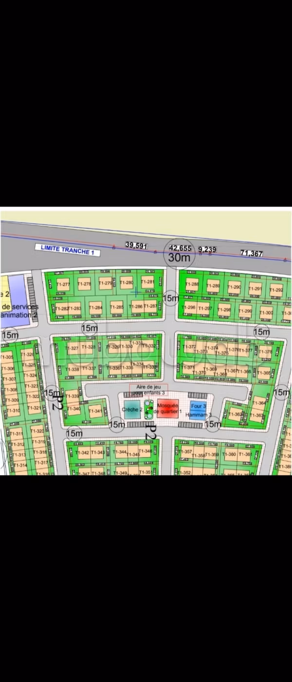 Vente de terrain à Blue Bay. Surface de 210 m²