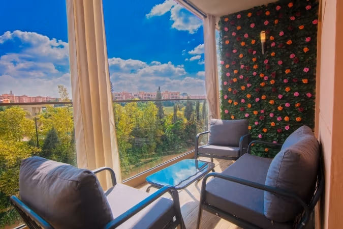 Bel appartement en location à Hay Yasmina route de casa. 3 pièces. Meublé