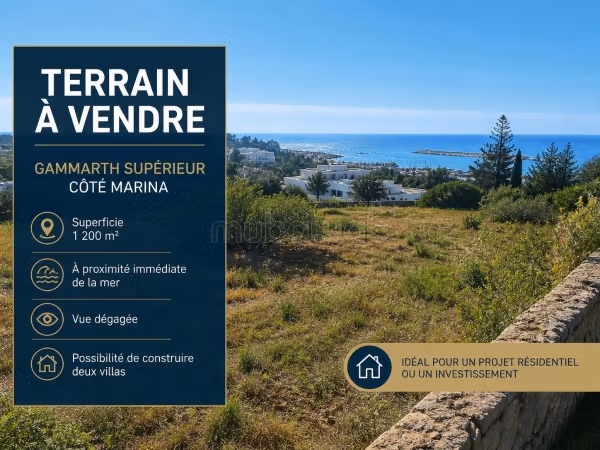 Terrain à vendre à Gammarth