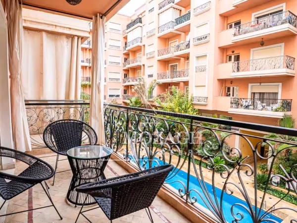 Mooi appartement in residentie met zwembad in Majorelle