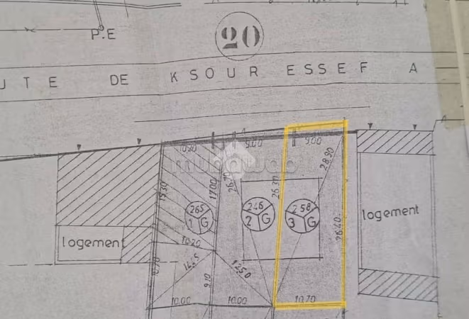 Terrain habitation ind. En vente