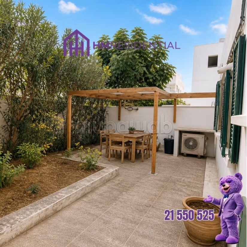 Appartamento S3 ammobiliato con giardino a Gammarth