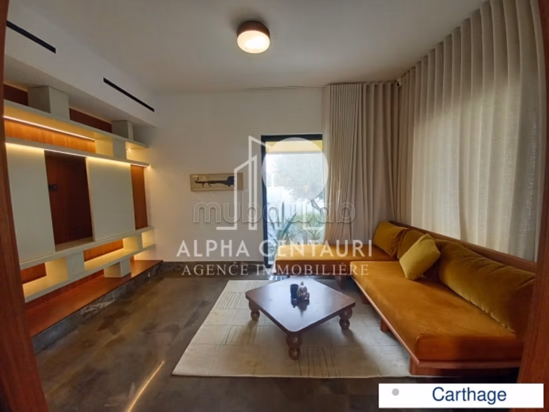 A louer une villa meublée en S3 avec piscine à Carthage