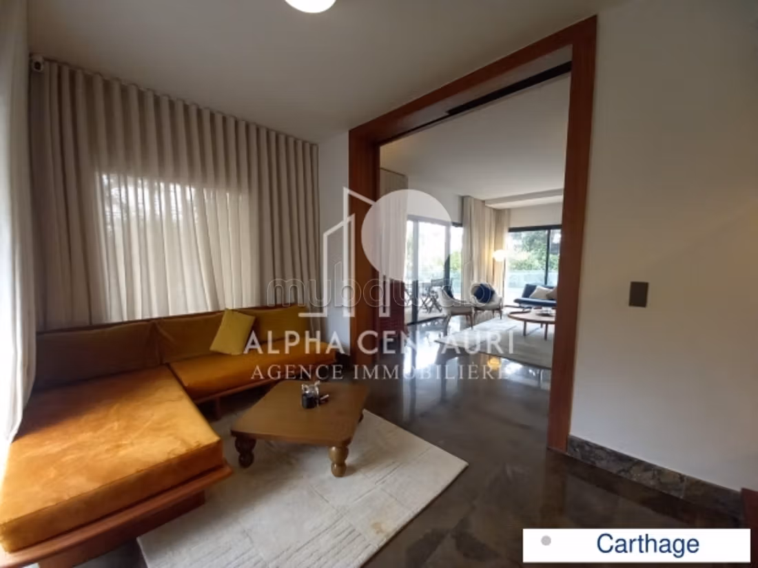 A louer une villa meublée en S3 avec piscine à Carthage