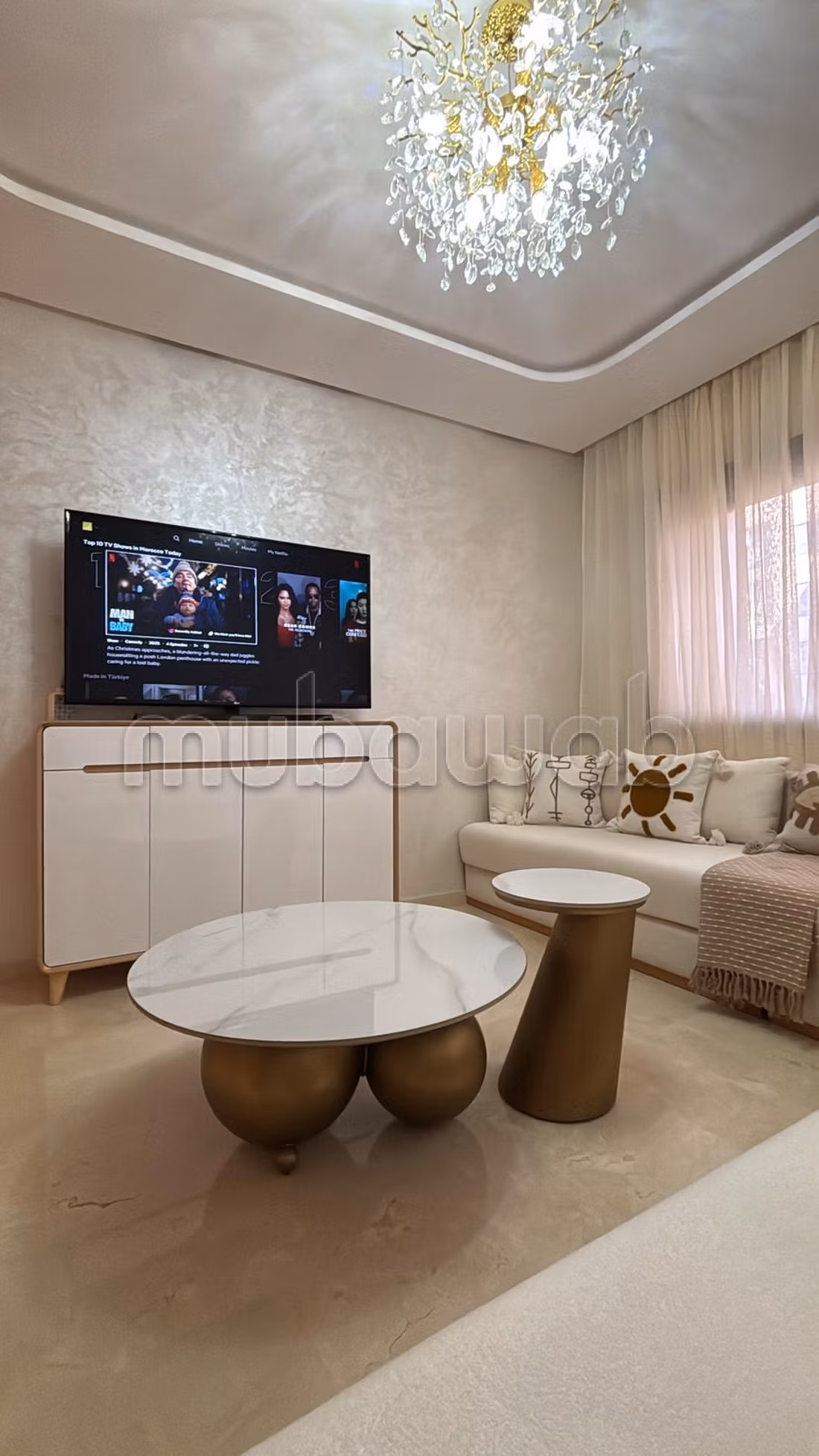 Location d'un appartement moderne meublé à Guéliz