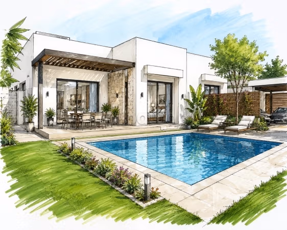 À louer RDC de villa avec piscine à Mutuelleville