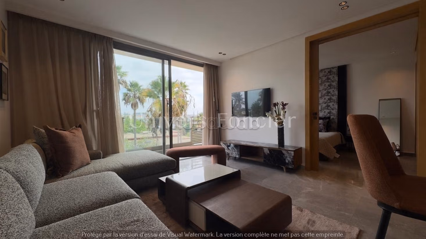 Superbe appartement à louer à Ain Diab.
Surface de 55 m².
Bi... - Bild 6