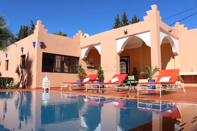 High quality villa rental in Route de Ouarzazate. 4 lovely rooms. Attic