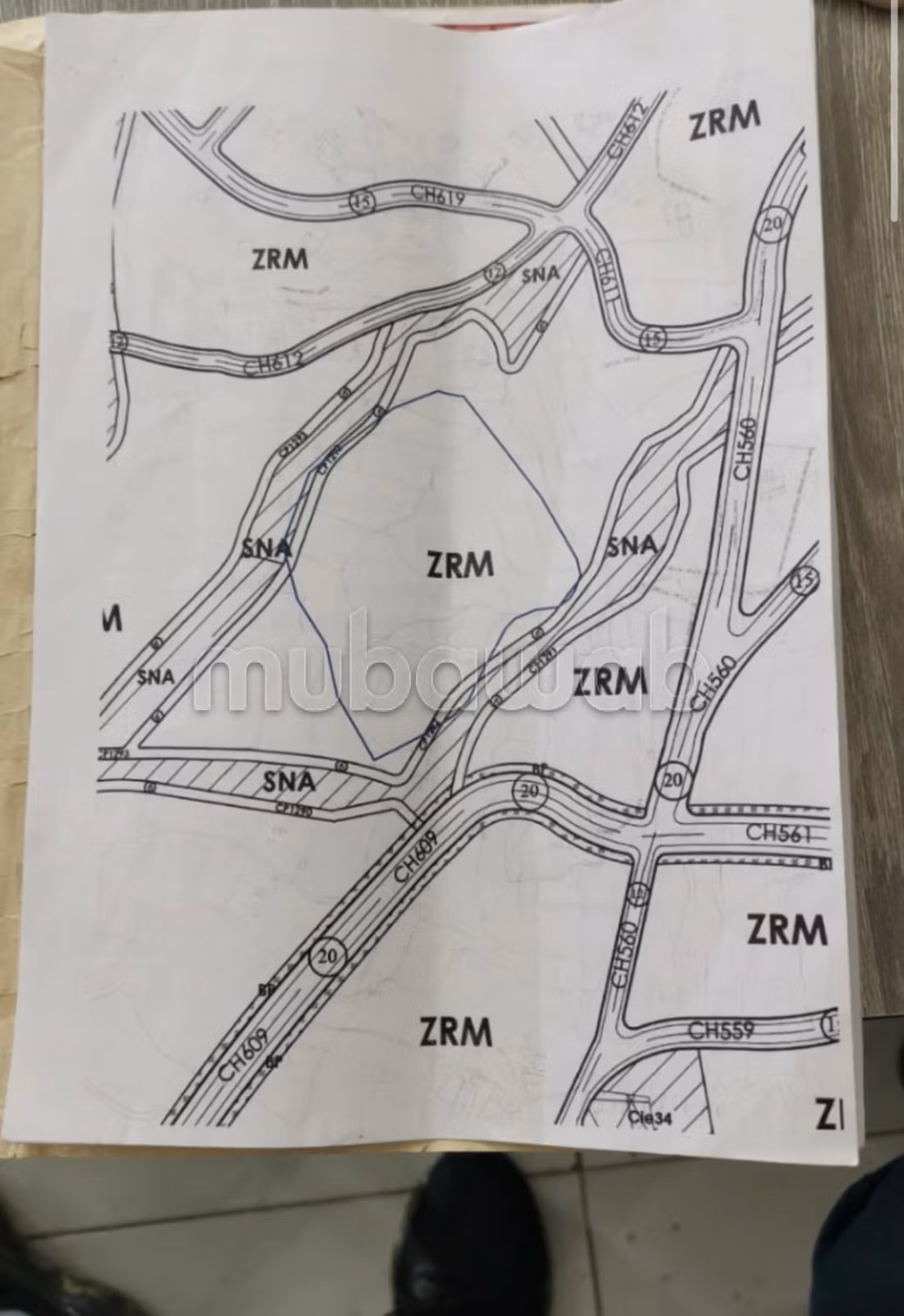 أرض للبيع ب الهرارش 
طنجة. المساحة 22409 م²