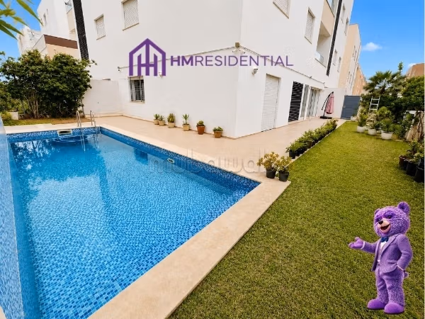 Appartement S2 de standing avec jardin et piscine
