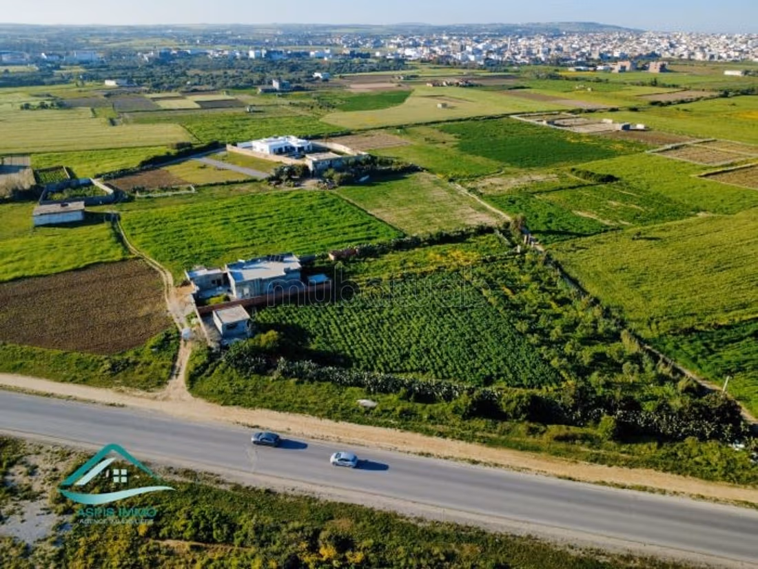 Terrain 3500 m² route ceinture Kelibia
