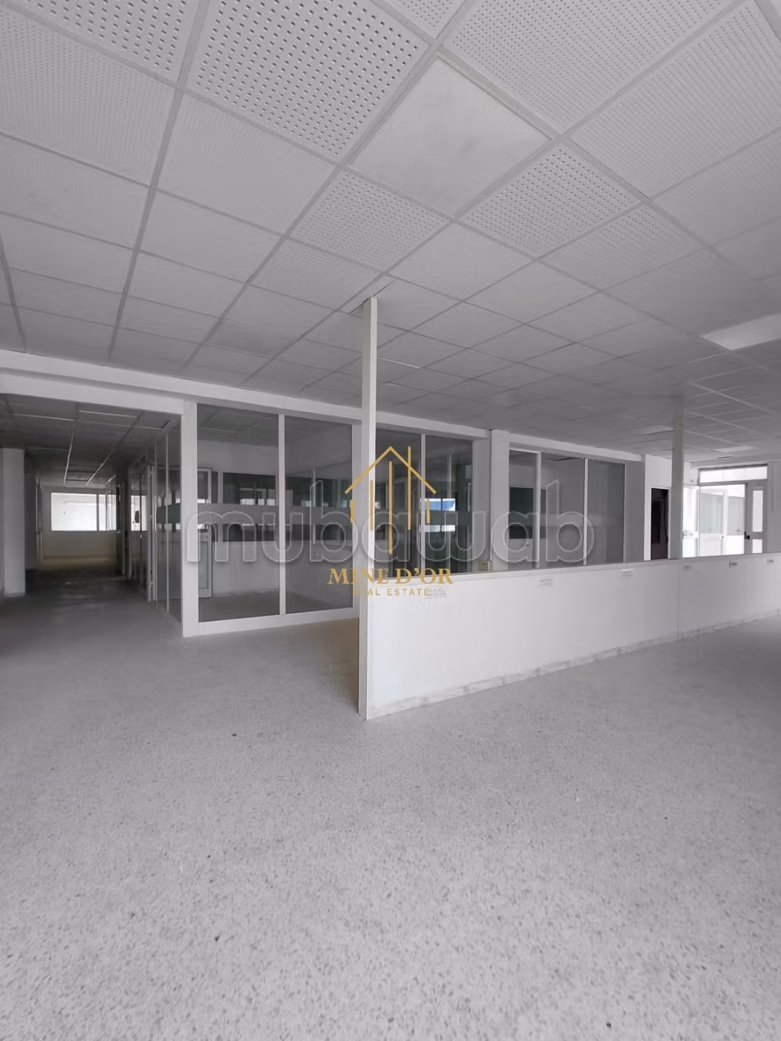 Comodo ufficio in affitto a Borj Louzir. Superficie 650 m². Doppi vetri e riscaldamento