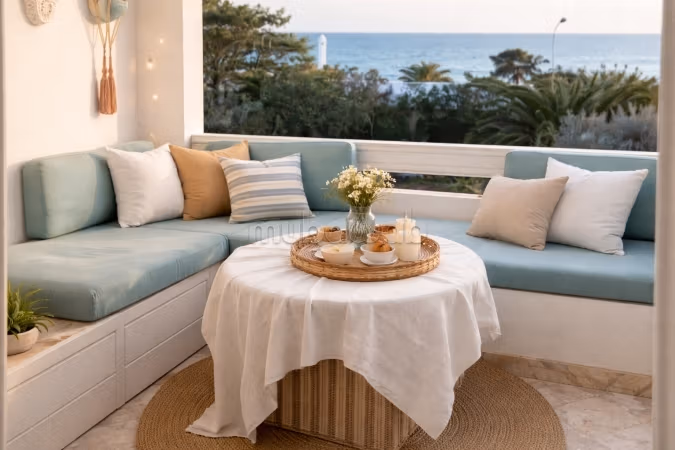 Très bel appartement en location à Hammamet Nord. Surface totale 100 m²