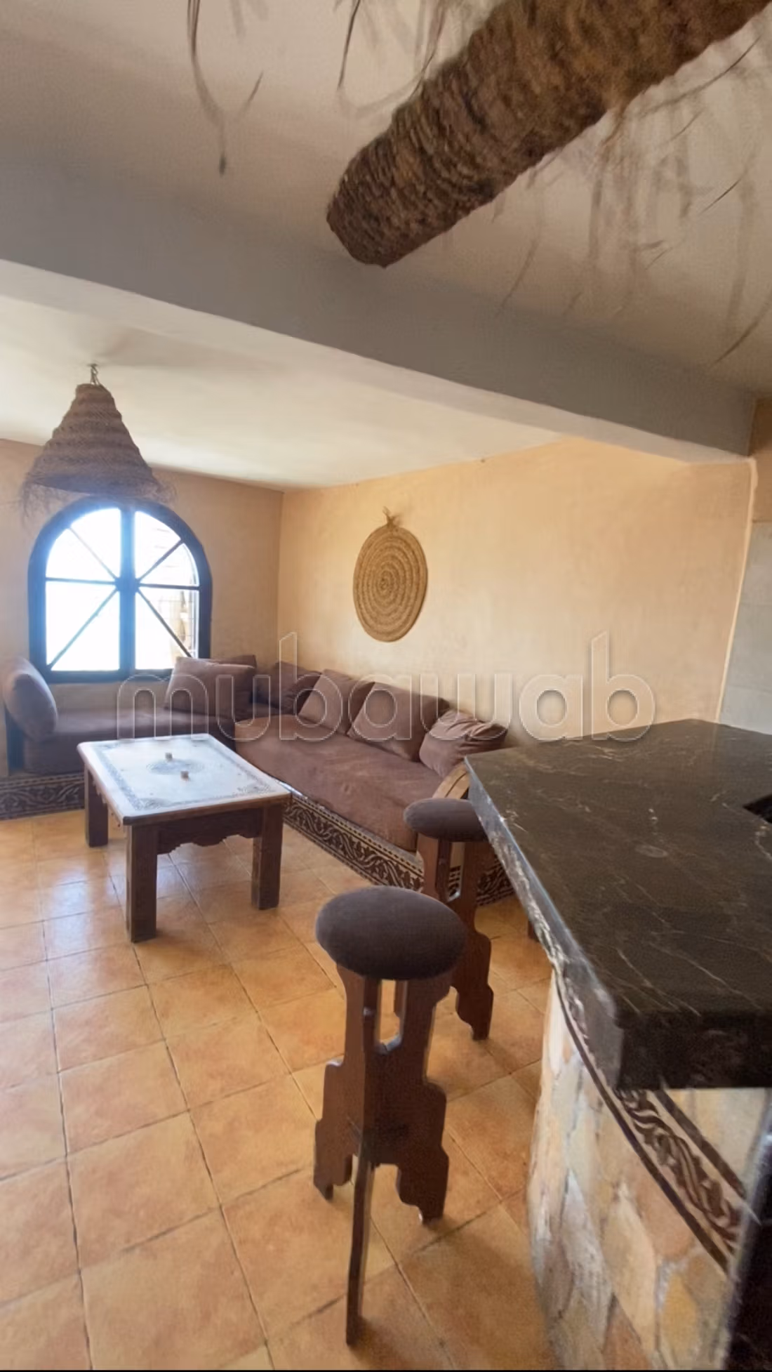 Superbe appartement à louer à Taghazout. 1 Pièce. Salon traditionnel marocain