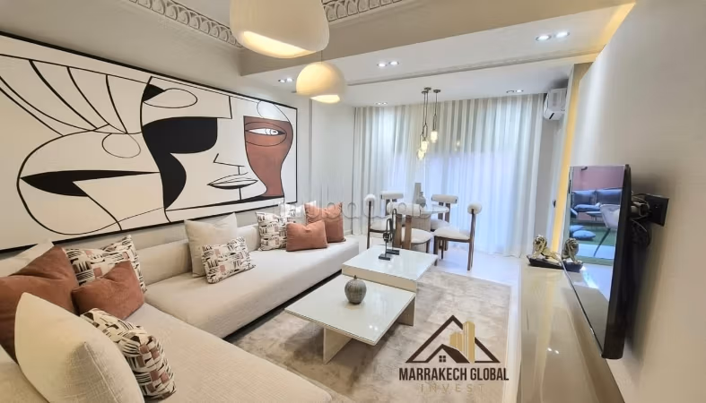 Appartement 2 chambres neuf entièrement rénové avec terrasse et piscine 
Hivernage Marrakech