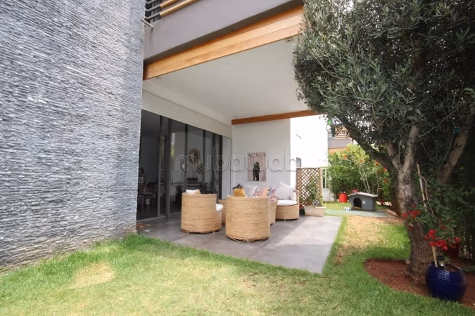 Te koop magnifiek tuin appartement Orangeraie Souissi