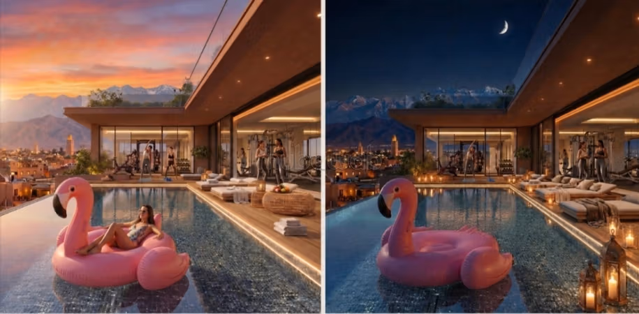Modern Appartement op de 5e Verdieping Te Koop in Gueliz Marrakech