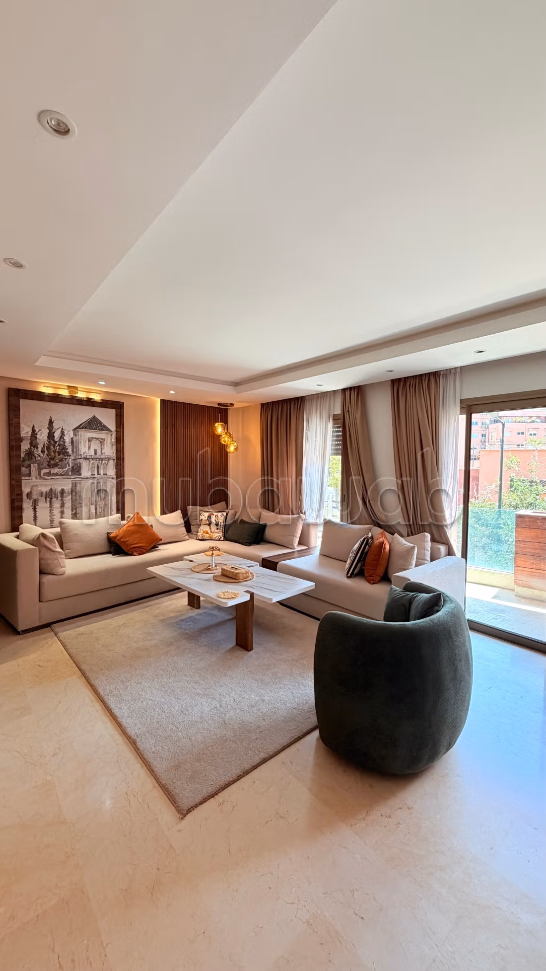 Louez cet appartement à Guéliz. 
3 pièces confortables
