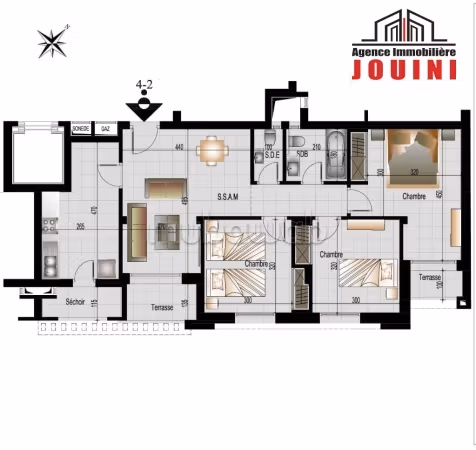 Appartamento S2 Nuovo A Sidi Hssine