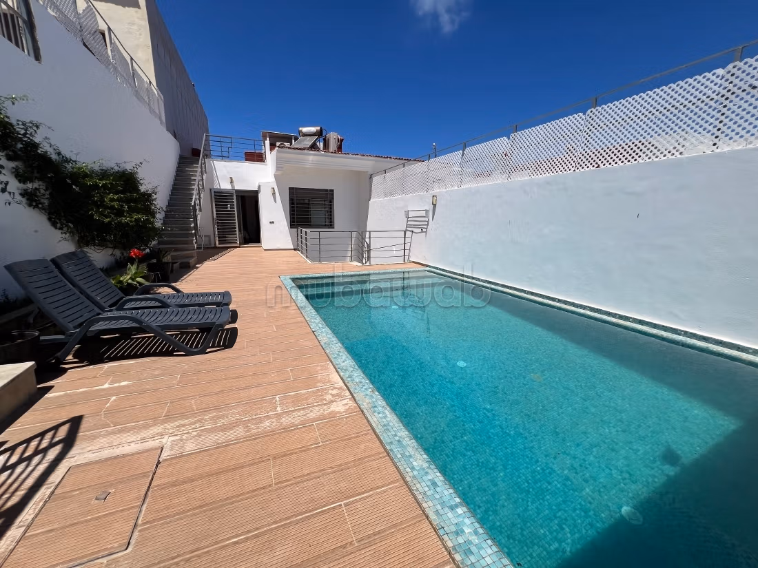 Stunning furnished villa for rent in Dar Bouazza. 3 beautiful bedrooms