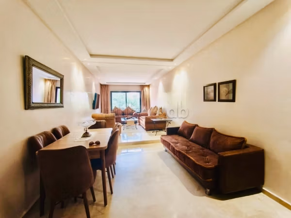 Apartment for rent in Guéliz. Large area 106 m². Cellar