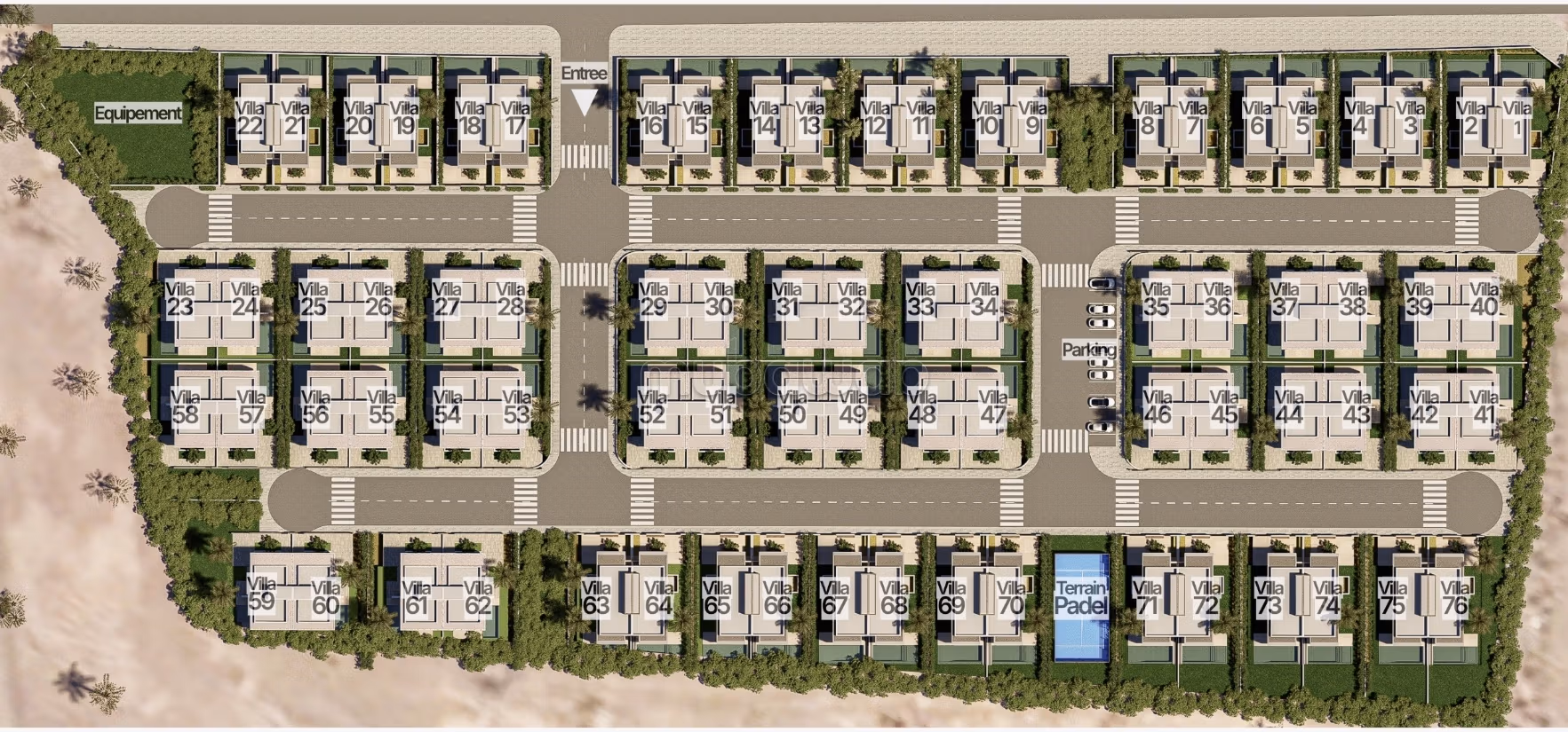 Projet de 76 villas Modernes Rte d’Amizmiz KM 13 Marrakech