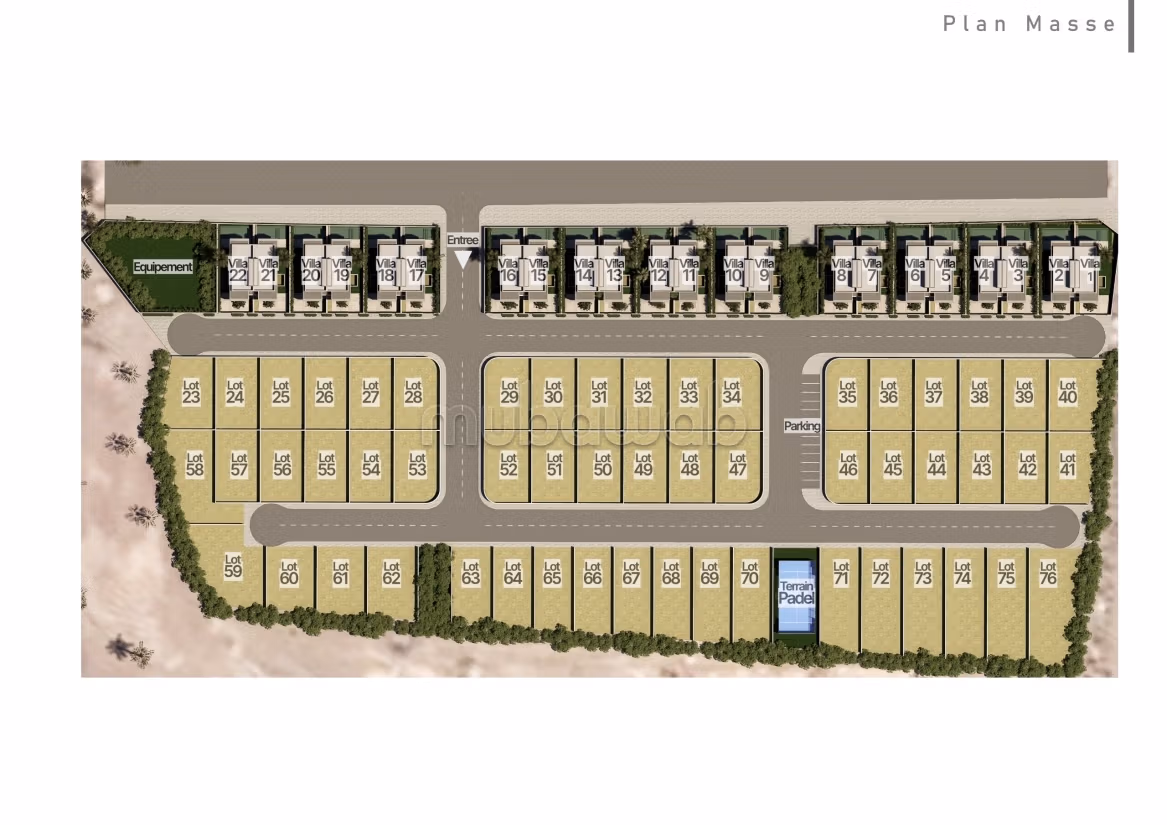 Projet de 76 villas Modernes Rte d’Amizmiz KM 13 Marrakech