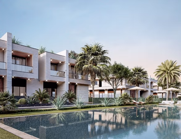Dans domaine gardé à 10 km de Marrakech, superbe villa neuve avec piscine