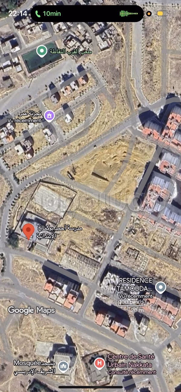 Vente de terrain Tetouan.
Superficie 70 m²
