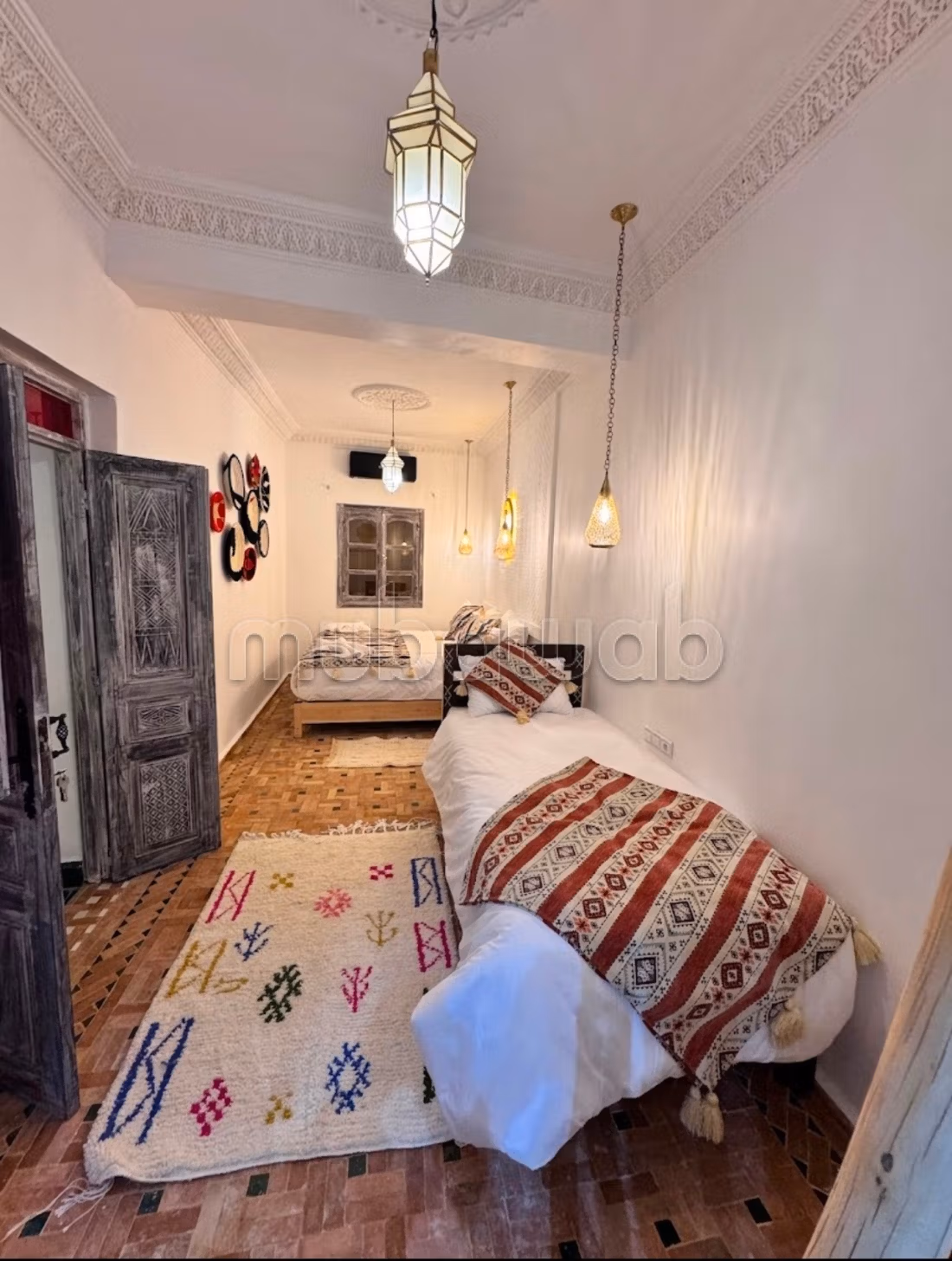 Location saisonnière des chambres dans un Riad à Medina 
derb jdid