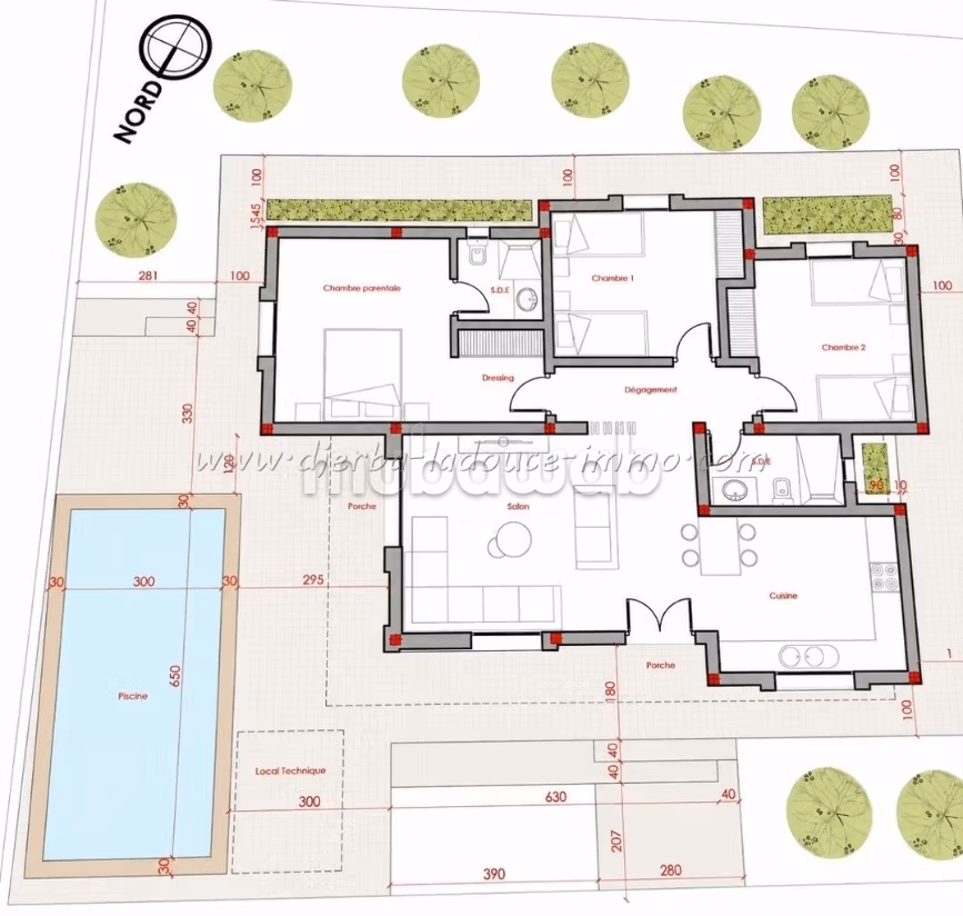 Villa S3 à vendre – Route d’Erriadh, Houmt Souk