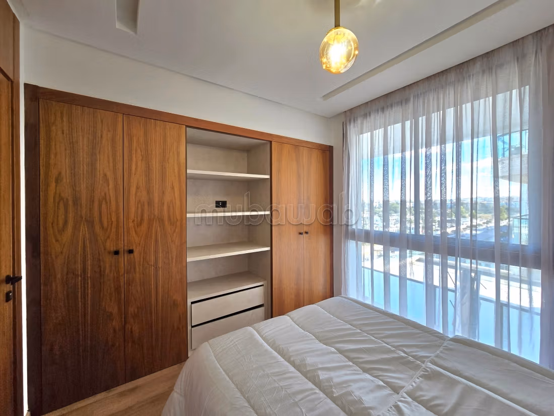 Louez cet appartement à Casablanca Finance City. 2 pièces. Meublé