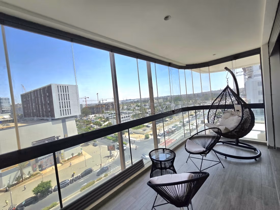 Louez cet appartement à Casablanca Finance City. 2 pièces. Meublé