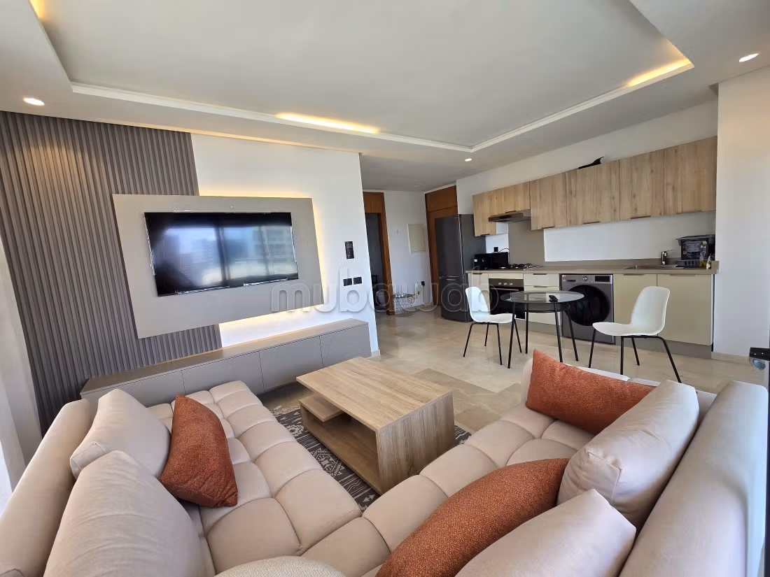 Louez cet appartement à Casablanca Finance City. 2 pièces. Meublé