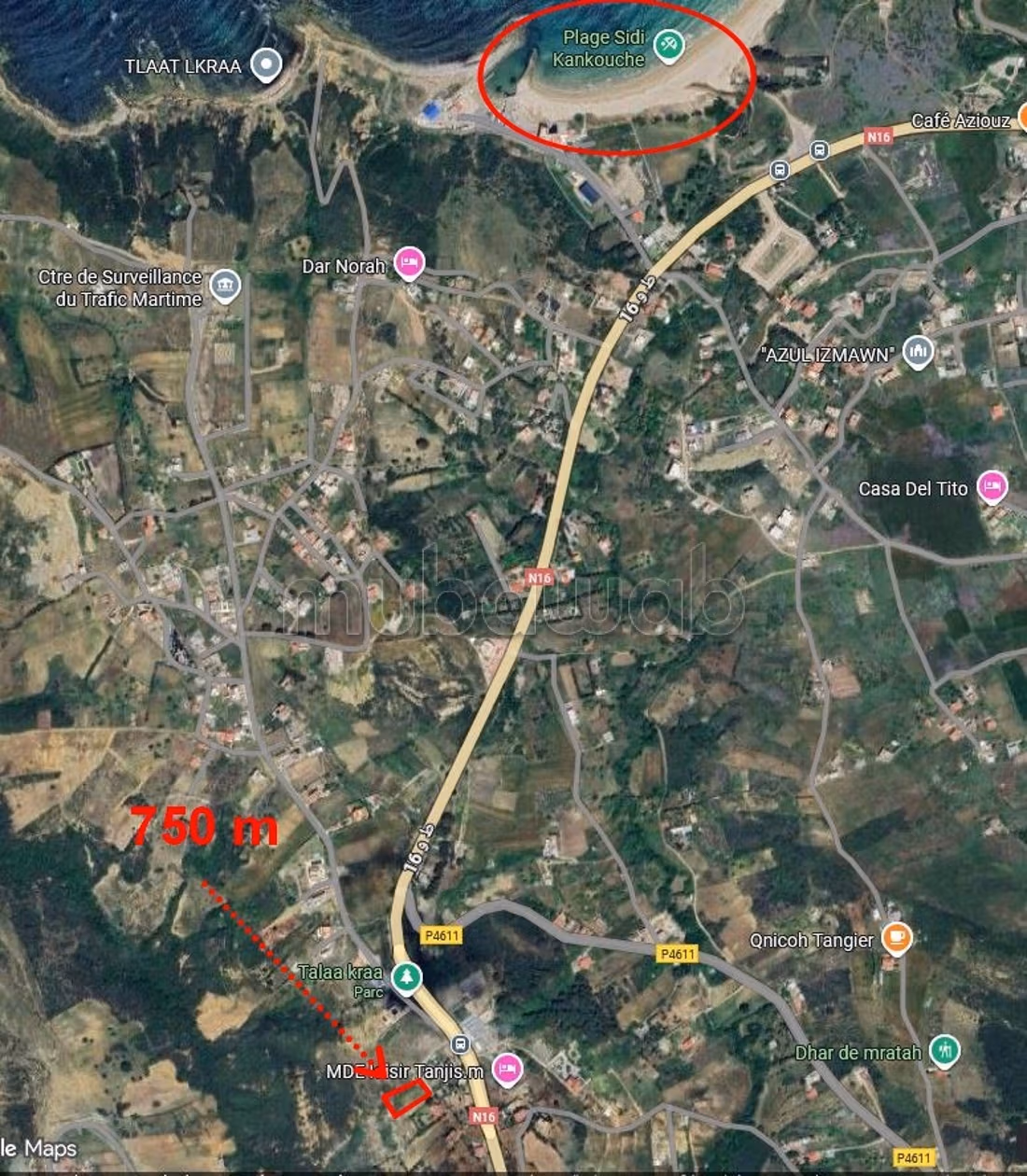 Perceel, 670m², titeld, zeezicht, villazone