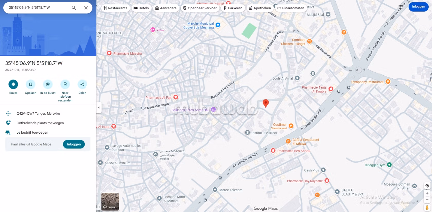 Terrain villa titré à vendre – Mesnana, Tanger