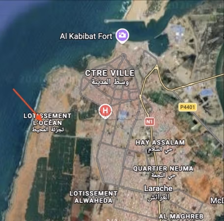Terreno titulado para villa en venta en Larache 401 m2
