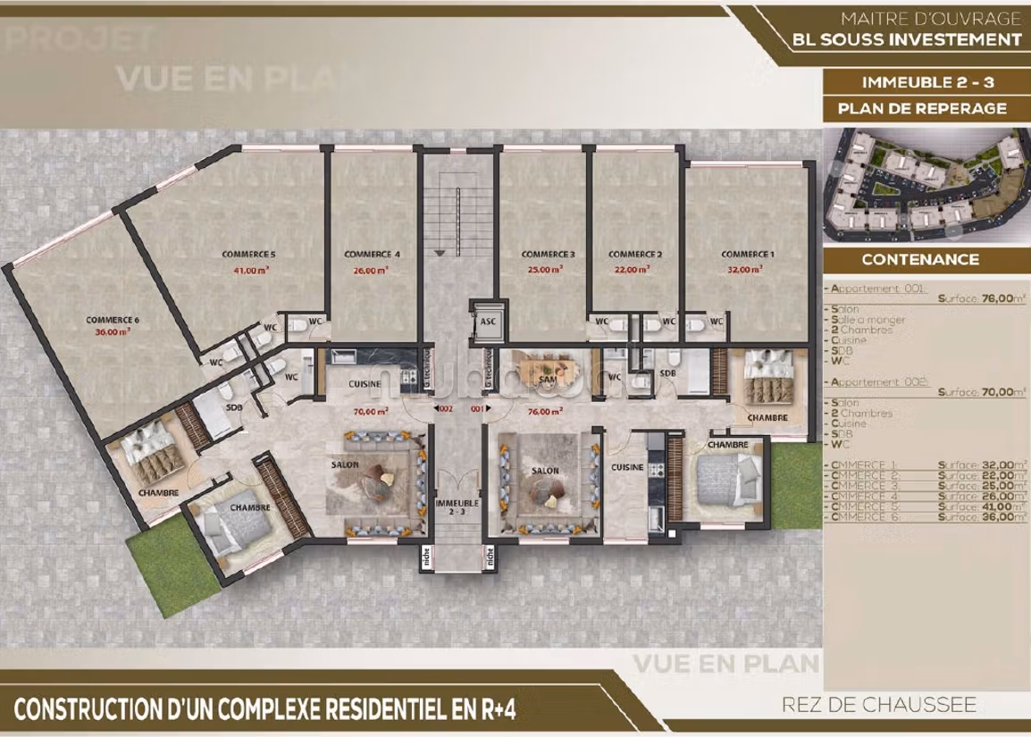 Apartment to purchase. Dimension 72 m²